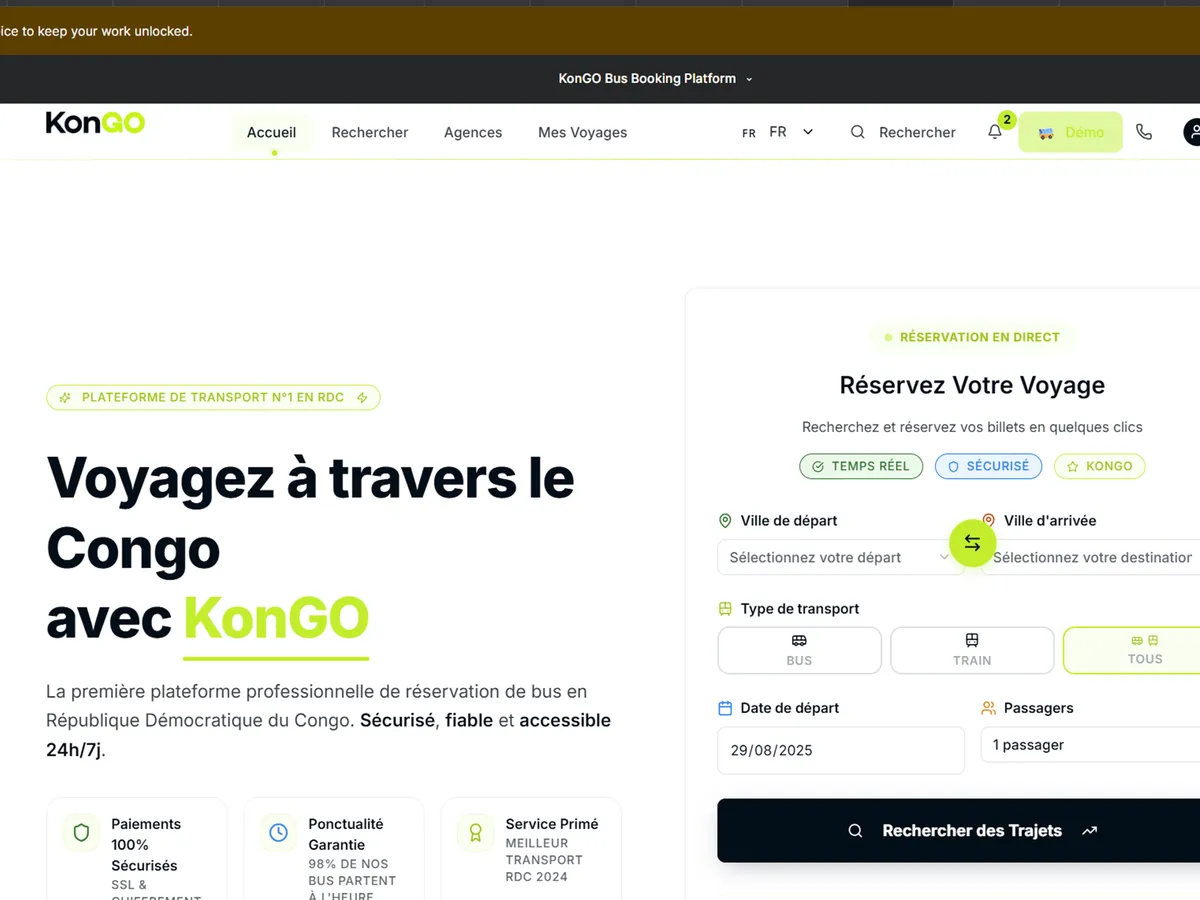 Site web KonGO